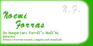 noemi forras business card